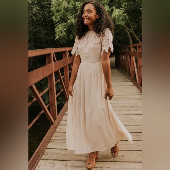 Roolee Gray Fiona Formal Maxi Dress small - Picture 2 of 11